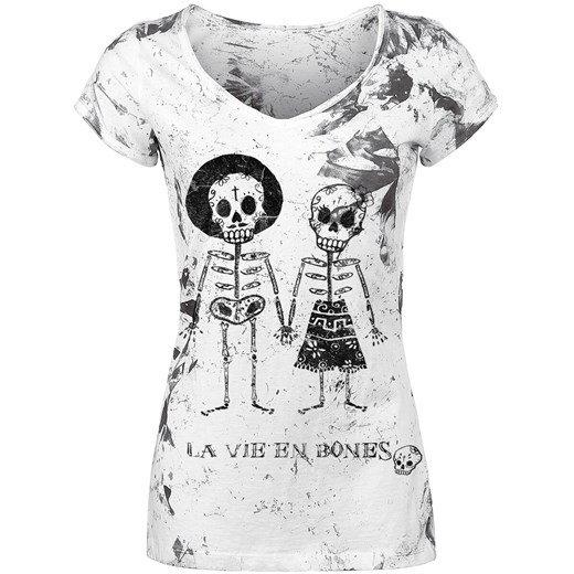 Outer Vision - Skeleton Lovers - T-Shirt - biały S, M, L, XL EMP