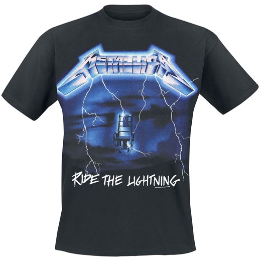 Metallica - Ride The Lightning - T-Shirt - czarny S, M, L, XL, XXL, 3XL, 4XL, 5XL wyprzedaż EMP