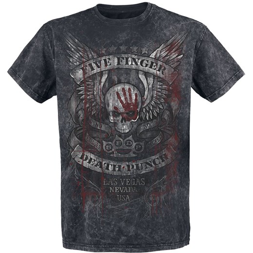 Five Finger Death Punch - No Regrets - T-Shirt - czarny szary S, M, L, XXL EMP