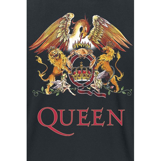 Queen - Crest Vintage - T-Shirt - czarny M, L, XL, XXL, 3XL, 4XL, 5XL EMP