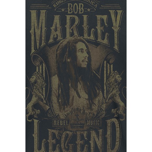 Bob Marley - Rebel Legend - T-Shirt - czarny S, M, L, XL, XXL, 3XL, 4XL, 5XL EMP