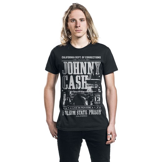 Johnny Cash - Folsom State Prison - T-Shirt - czarny S, M, L, XL okazyjna cena EMP