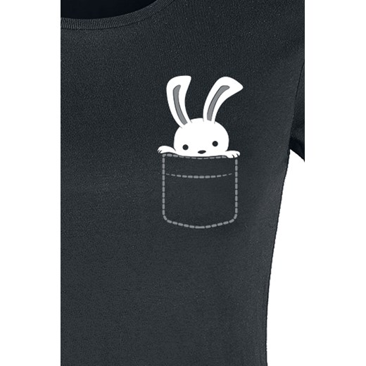 Tierisch - Pocket Rabbit - T-Shirt - czarny S, M, L, XL, XXL, 3XL EMP