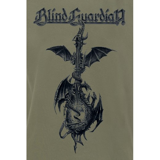 Blind Guardian - Dragon Guitar - T-Shirt - oliwkowy S, M, XL, XXL EMP