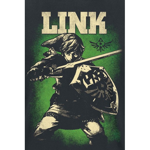The Legend Of Zelda - Link - Hero Of Hyrule - T-Shirt - czarny S, M, L, XL, XXL EMP