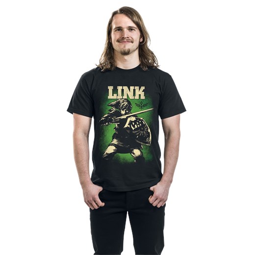 The Legend Of Zelda - Link - Hero Of Hyrule - T-Shirt - czarny S, M, L, XL, XXL EMP
