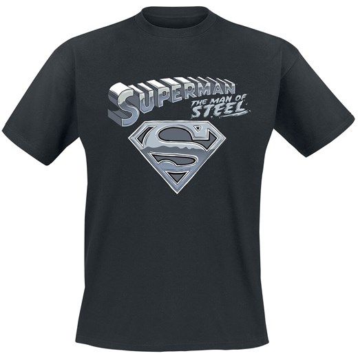 Superman - The Man Of Steel - T-Shirt - czarny S, M, L, XL, XXL EMP