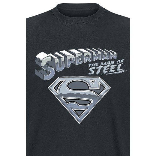 Superman - The Man Of Steel - T-Shirt - czarny S, M, L, XL, XXL EMP