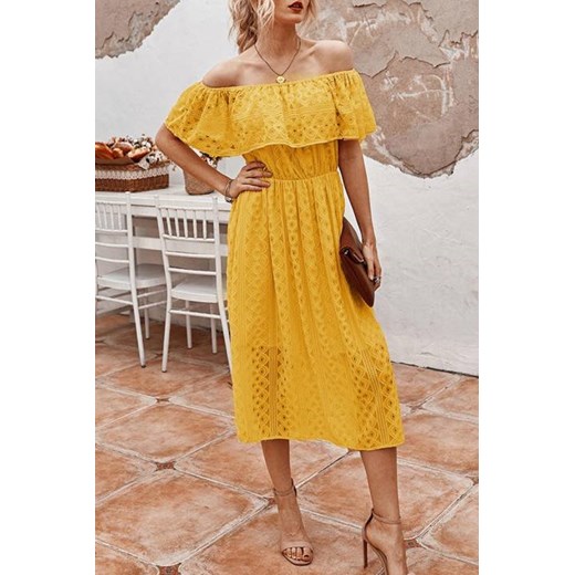 Sukienka MATEKA YELLOW S Ivet Shop wyprzedaż