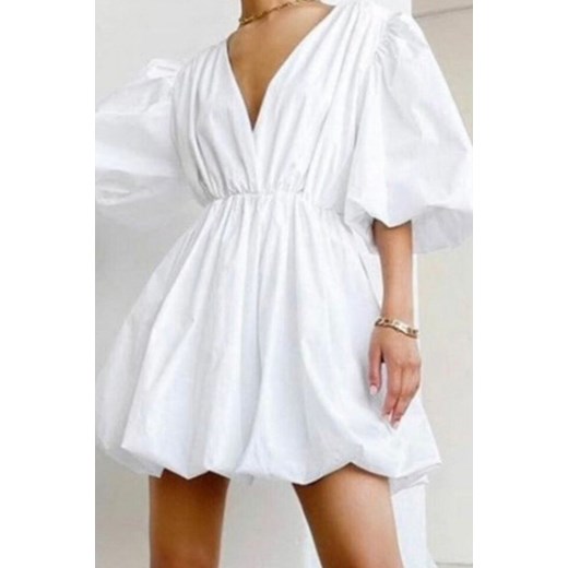 Sukienka KELMOSA WHITE L okazyjna cena Ivet Shop