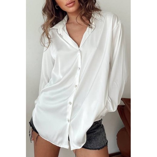 Koszula damska MERMEIDA WHITE M okazyjna cena Ivet Shop