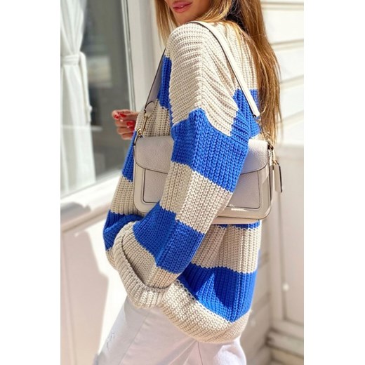 Sweter damski KAFELDA BLUE uniwersalny wyprzedaż Ivet Shop