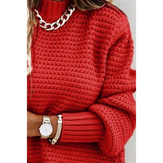 Sweter damski LAKLARA RED uniwersalny promocja Ivet Shop