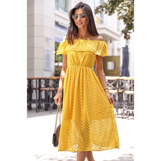 Sukienka MATEKA YELLOW L okazja Ivet Shop
