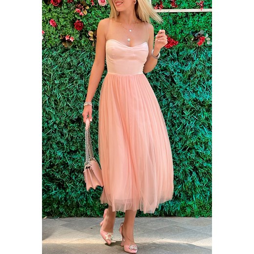 Sukienka BRIDELA PEACH M Ivet Shop wyprzedaż