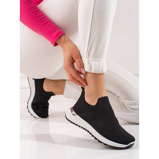 buty sportowe damskie skarpetkowe z czarne 37 promocyjna cena czasnabuty.pl