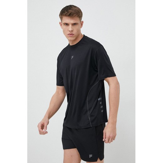 Fila t-shirt treningowy Ronchin kolor czarny gładki ze sklepu ANSWEAR.com w kategorii T-shirty męskie - zdjęcie 150835858