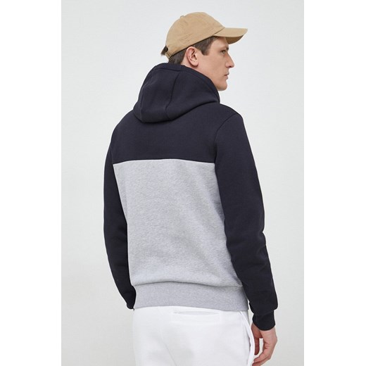 Lacoste bluza męska kolor szary z kapturem wzorzysta Lacoste XXL ANSWEAR.com