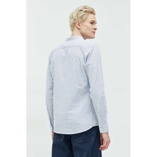 Hollister Co. koszula męska kolor niebieski regular ze stójką Hollister Co. XXL ANSWEAR.com