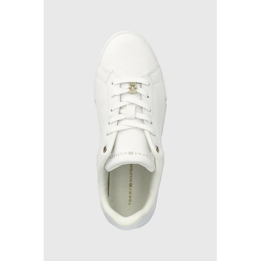 Buty sportowe damskie Tommy Hilfiger sneakersy białe skórzane płaskie 