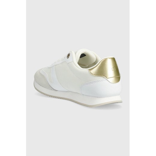 Buty sportowe damskie białe Tommy Hilfiger sneakersy wiązane płaskie na wiosnę 