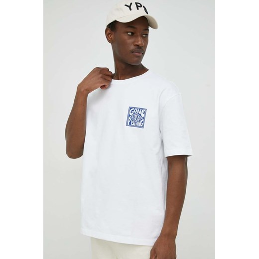 Samsoe Samsoe t-shirt bawełniany kolor biały z nadrukiem ze sklepu ANSWEAR.com w kategorii T-shirty męskie - zdjęcie 150855608