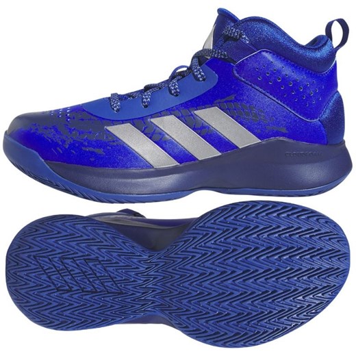 Buty do koszykówki adidas Cross Em Up 5 K Wide W HQ8495 niebieskie niebieskie ze sklepu ButyModne.pl w kategorii Buty sportowe dziecięce - zdjęcie 150863307