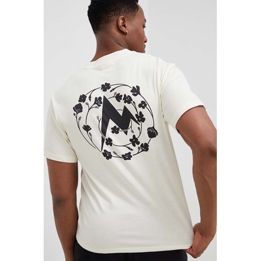 Marmot t-shirt bawełniany kolor beżowy z nadrukiem ze sklepu ANSWEAR.com w kategorii T-shirty męskie - zdjęcie 150877855
