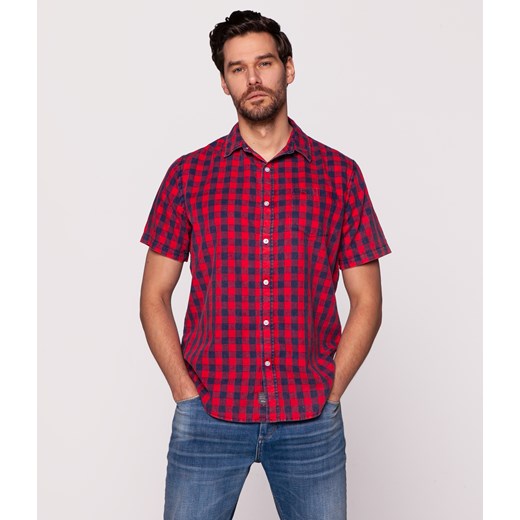 Koszula męska regular w kratę CYRUS2 8053 RED INDIGO Lee Cooper M Lee Cooper