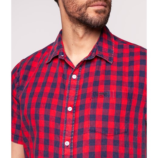 Koszula męska regular w kratę CYRUS2 8053 RED INDIGO Lee Cooper M Lee Cooper