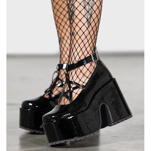 buty damskie killstar - wednesday platform - black 36 40 Metal-shop