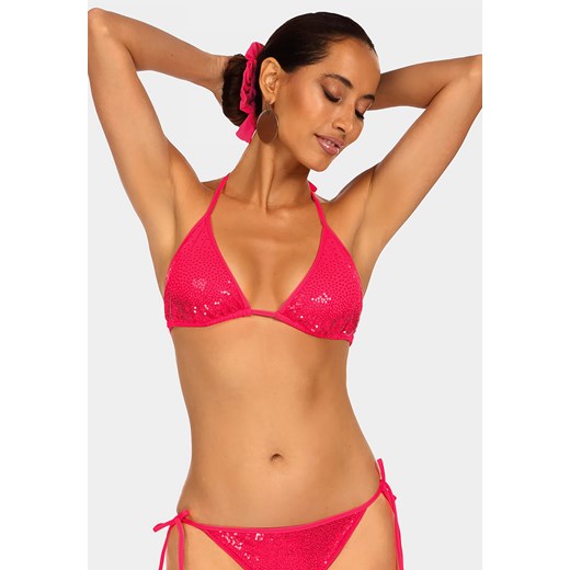 Wiązana góra bikini neonowa z cekinami FG144/852 Feba L (40) Feba