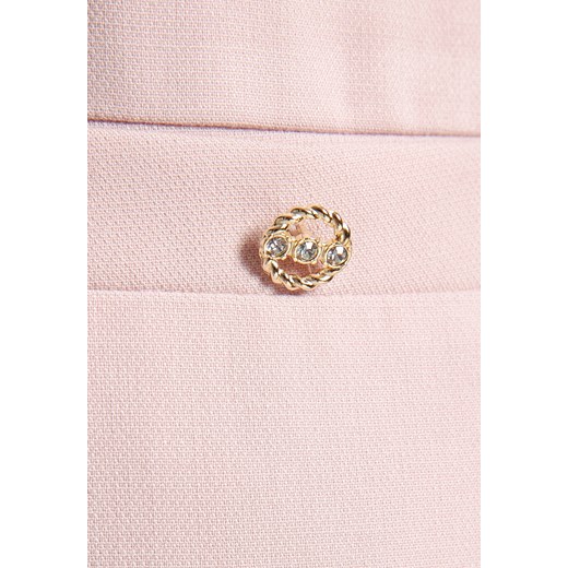 Sukienka Molton różowa mini z krótkimi rękawami z okrągłym dekoltem 