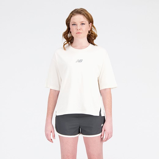 Koszulka damska New Balance WT31511GIE – biała ze sklepu New Balance Poland w kategorii Bluzki damskie - zdjęcie 150905709