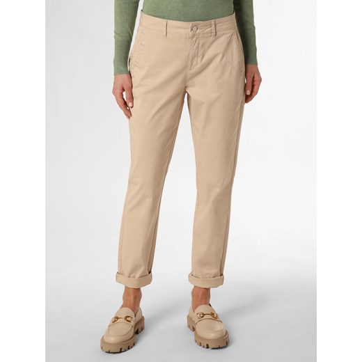 comma casual identity Spodnie Kobiety Bawełna piaskowy jednolity ze sklepu vangraaf w kategorii Spodnie damskie - zdjęcie 150906518