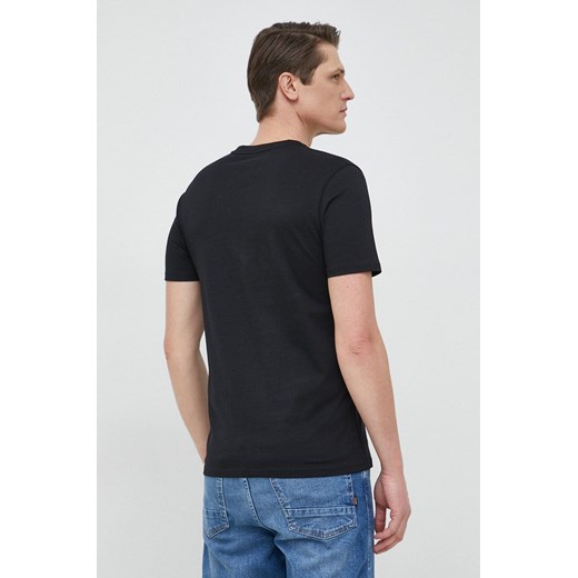 BOSS t-shirt bawełniany BOSS ORANGE kolor czarny z nadrukiem M ANSWEAR.com