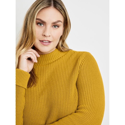 Sweter w kolorze musztardowym Samoon 54 okazyjna cena Limango Polska