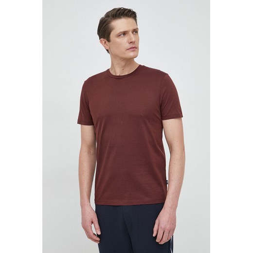 BOSS t-shirt bawełniany kolor bordowy 50468395 ze sklepu ANSWEAR.com w kategorii T-shirty męskie - zdjęcie 150953347