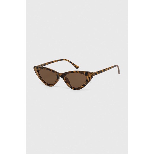 Answear Lab okulary przeciwsłoneczne damskie kolor brązowy Answear Lab ONE ANSWEAR.com