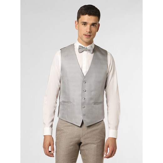 Wilvorst Męska kamizelka od garnituru modułowego Mężczyźni Regular Fit taupe wzorzysty ze sklepu vangraaf w kategorii Kamizelki męskie - zdjęcie 150954208