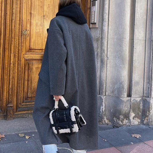 Wełniany Płaszcz Oversize Parine.pl XL wyprzedaż ParinePL
