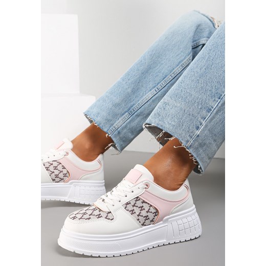Biało-Różowe Sneakersy Theladia Renee 40 renee.pl okazyjna cena