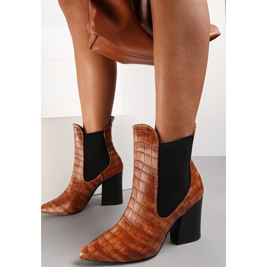 Brązowe Botki Creed Renee 39 okazyjna cena renee.pl