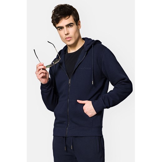 Bluza z Kapturem Rozpinana Granatowa Amir ze sklepu Lancerto S.A. w kategorii Bluzy męskie - zdjęcie 151004956