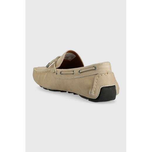 Guess mokasyny zamszowe GALLARATE II męskie kolor beżowy FM6GAL SUE14 Guess 40 ANSWEAR.com