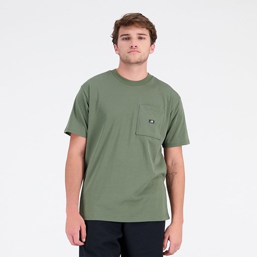 Koszulka męska New Balance MT31542DON – zielona ze sklepu New Balance Poland w kategorii T-shirty męskie - zdjęcie 151016595