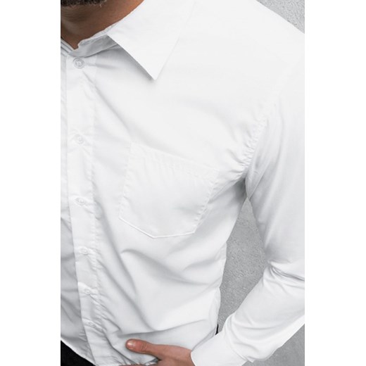 Koszula męska IVET z długim rękawem biała elegancka 