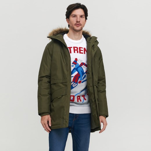 Sinsay - Kurtka parka - Khaki Sinsay M wyprzedaż Sinsay