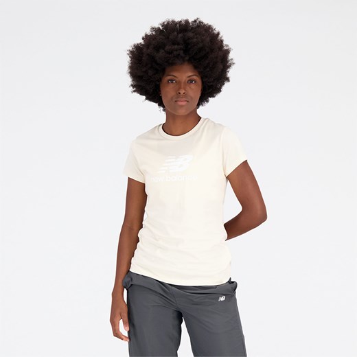 Koszulka damska New Balance WT31546TCM – beżowa ze sklepu New Balance Poland w kategorii Bluzki damskie - zdjęcie 151042245