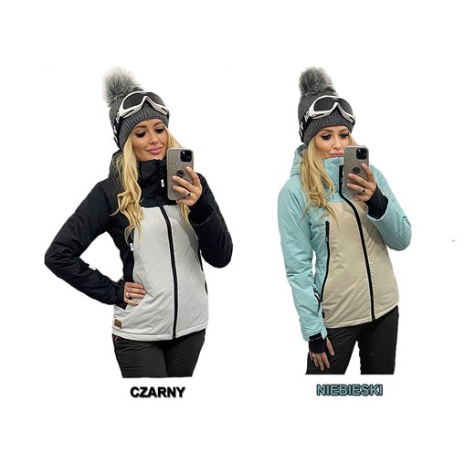 DAMSKA KURTKA ZIMOWA NARCIARSKA SNOWBOARDOWA NA STOK NA SANKI CZARNA Just Play L katmandi.pl
